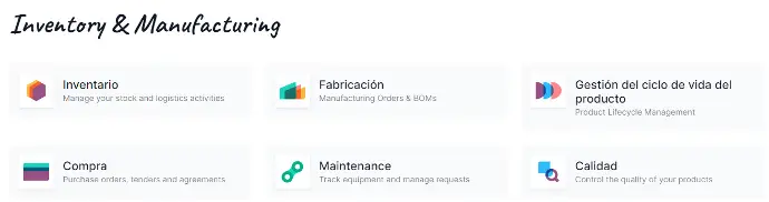 Apps Inventario y MRP